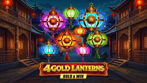 4 Gold Lanterns Hold and Win